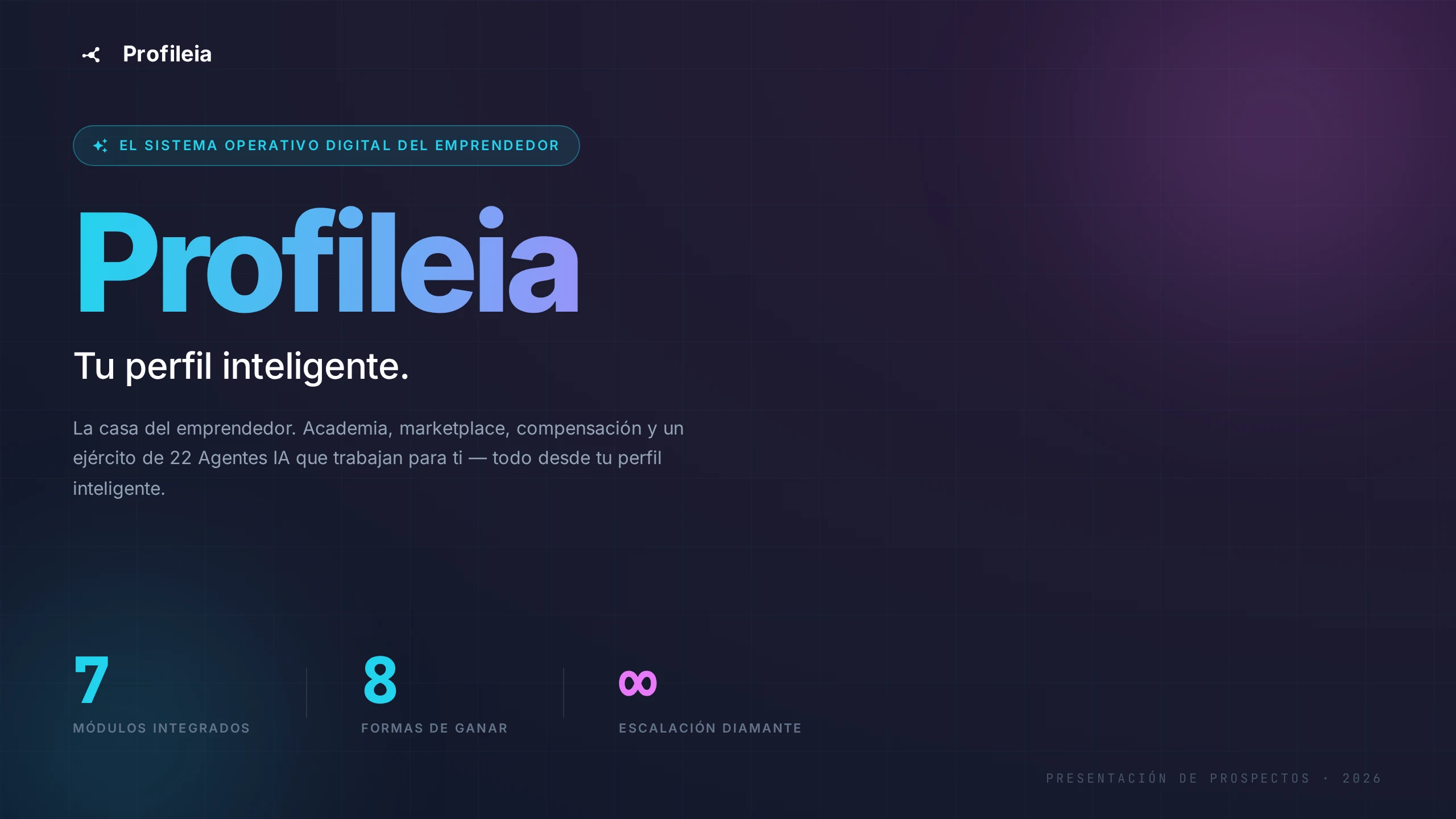 Lámina 1 — Profileia — Tu perfil inteligente